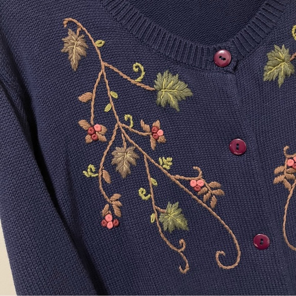 Lombardi Classics Embroidered Floral Cardigan Sweater - Picture 8 of 8